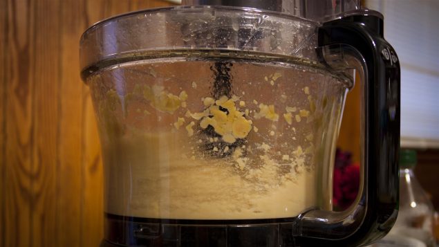 Yes, we're gonna have to go right to ludicrous speed. Hummus being prepared in a food processor.