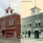 Linton City Hall - Then and Now The former Linton City Hall building recently had new windows installed that are detailed replicas of those that adorned the building in the early 1900's